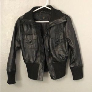 Zuhhah Black Leather Jacket Size Medium